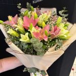 5 DALLI LİLYUM BUKETİ (pembe)