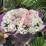 BEYAZ PEMBE PAPATYA BUKETİ