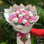 10 PEMBE 10 BEYAZ ŞAKAYIK (peonia) BUKETİ